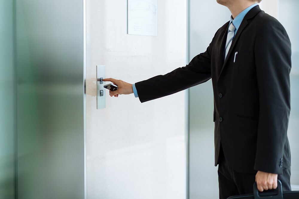 Image shows a lift being called